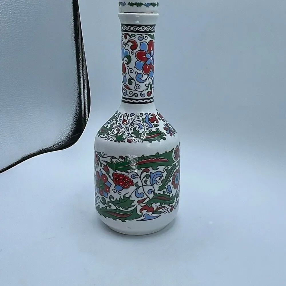 Vintage handmade Metaxa porcelain liquor bottle decanter from Greece.